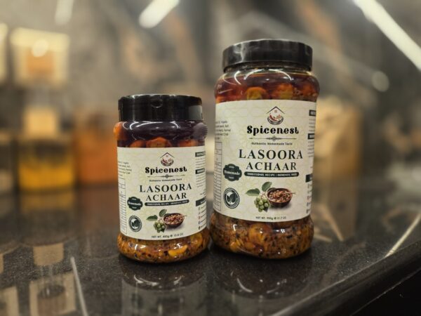 SpiceNest Lasoora Achaar | Traditional Homemade Style Lasoora Pickle | Premium Mustard Oil Pickle